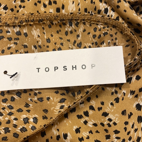 NWT Topshop Mustard/Black Leopard Print Flounce Maxi Skirt - Size 8 EUC - Picture 7 of 13